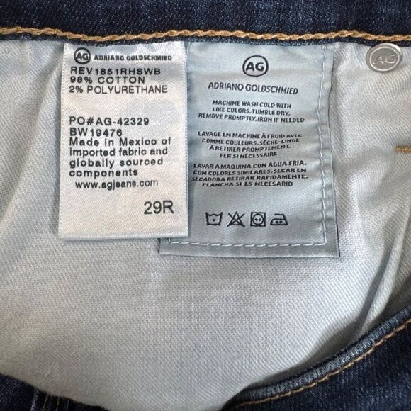 AG Adriano Goldschmied The High Rise Stevie Cuff Slim Straight Jean 29 - Picture 6 of 10